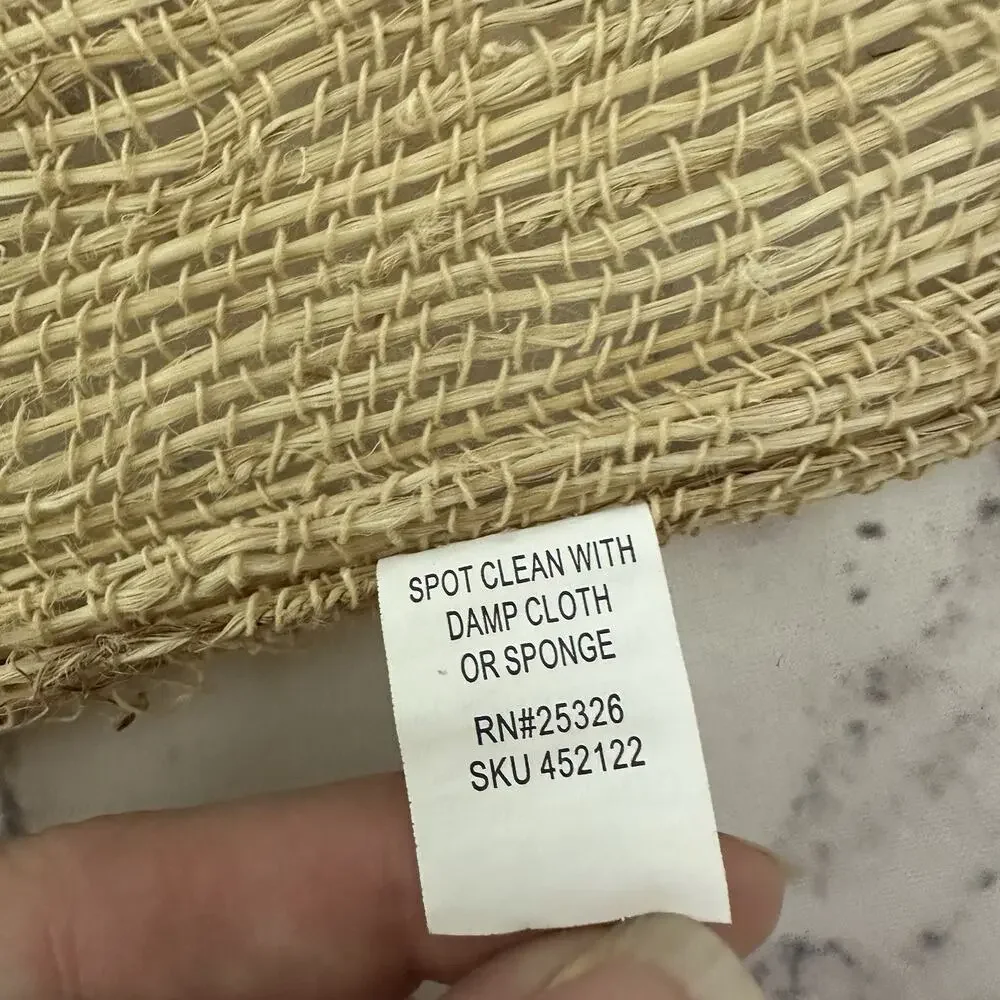 World Market Cost Plus Ramie Raffia Jute Woven Table Runner Set 2 Tropical Boho